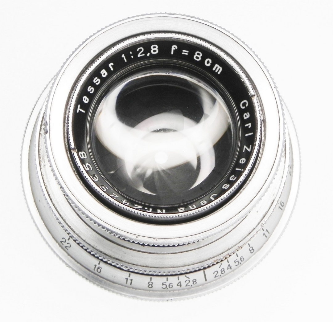 Carl Zeiss Jena 8cm f2.8 Tessar for Prewar Exakta 66 mount