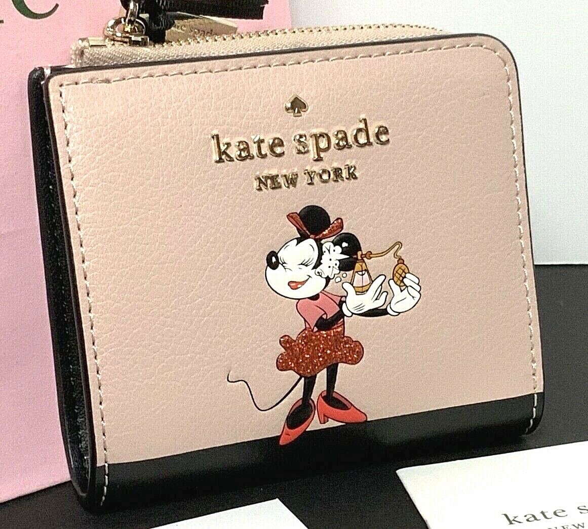 折りたたみ財布 Kate Spade Disney Minnie Mouse L-zip Bifold WLR00285 Kate Spade Minnie Mouse L Zip Bifold Wallet Limited Edition