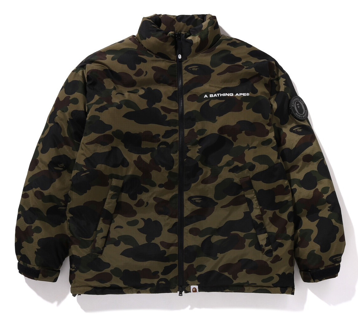 Pre-owned A Bathing Ape A Bathnig Ape Ladies' 1st Camo Down Jacket 1k80244004 In Yellow