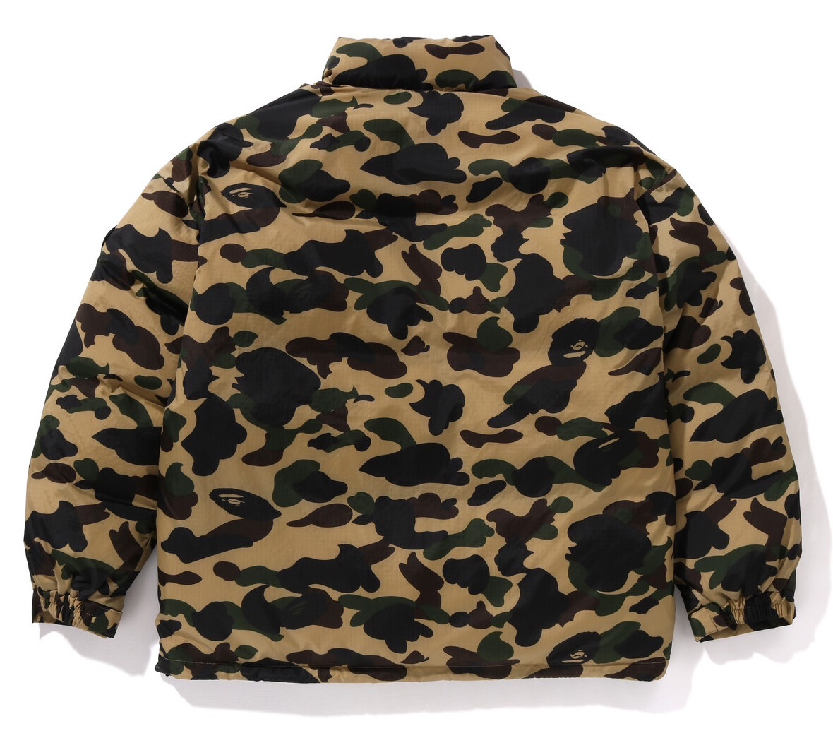 Pre-owned A Bathing Ape A Bathnig Ape Ladies' 1st Camo Down Jacket 1k80244004 In Yellow