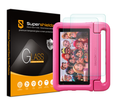 2X Tempered Glass Screen Protector for Dragon Touch KidzPad Y88X 7 Kids Tablet