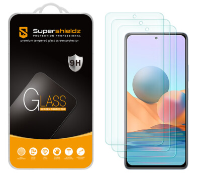 3X Supershieldz Tempered Glass Screen Protector for Xiaomi Redmi Note 10 Pro