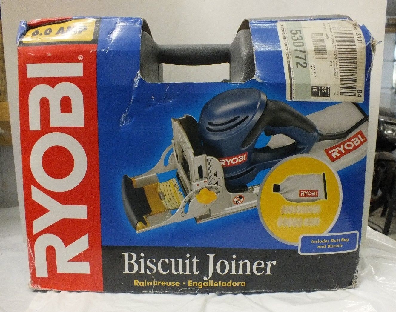 Ryobi JM82K 6.0 Amp Biscuit Joiner