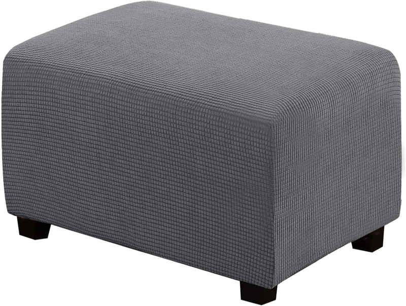 Elastic Stretch Cover Soft Protector Slipcover Ottoman Rectangle Square Washable