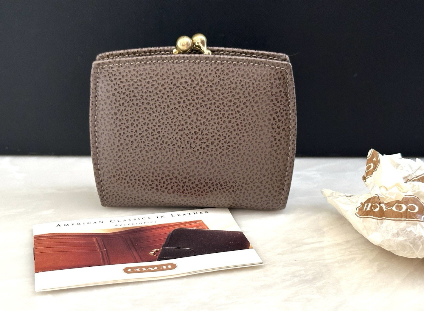 美品✨Vintage Coach Turn Lock Coin Purse Vintage Coach Turn Lock Small Coin Purse