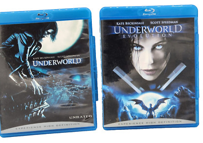 Underworld Unrated And Underworld Evolution BLU-Ray Beckinsale Speedman DVDs