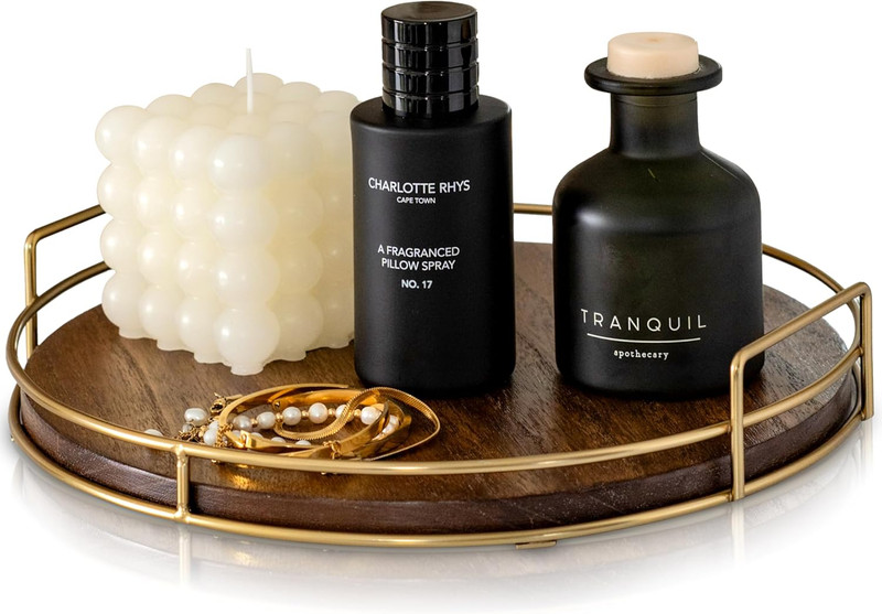 Decorative Wooden Tray - Beautiful Coffee Table Tray That Enhances