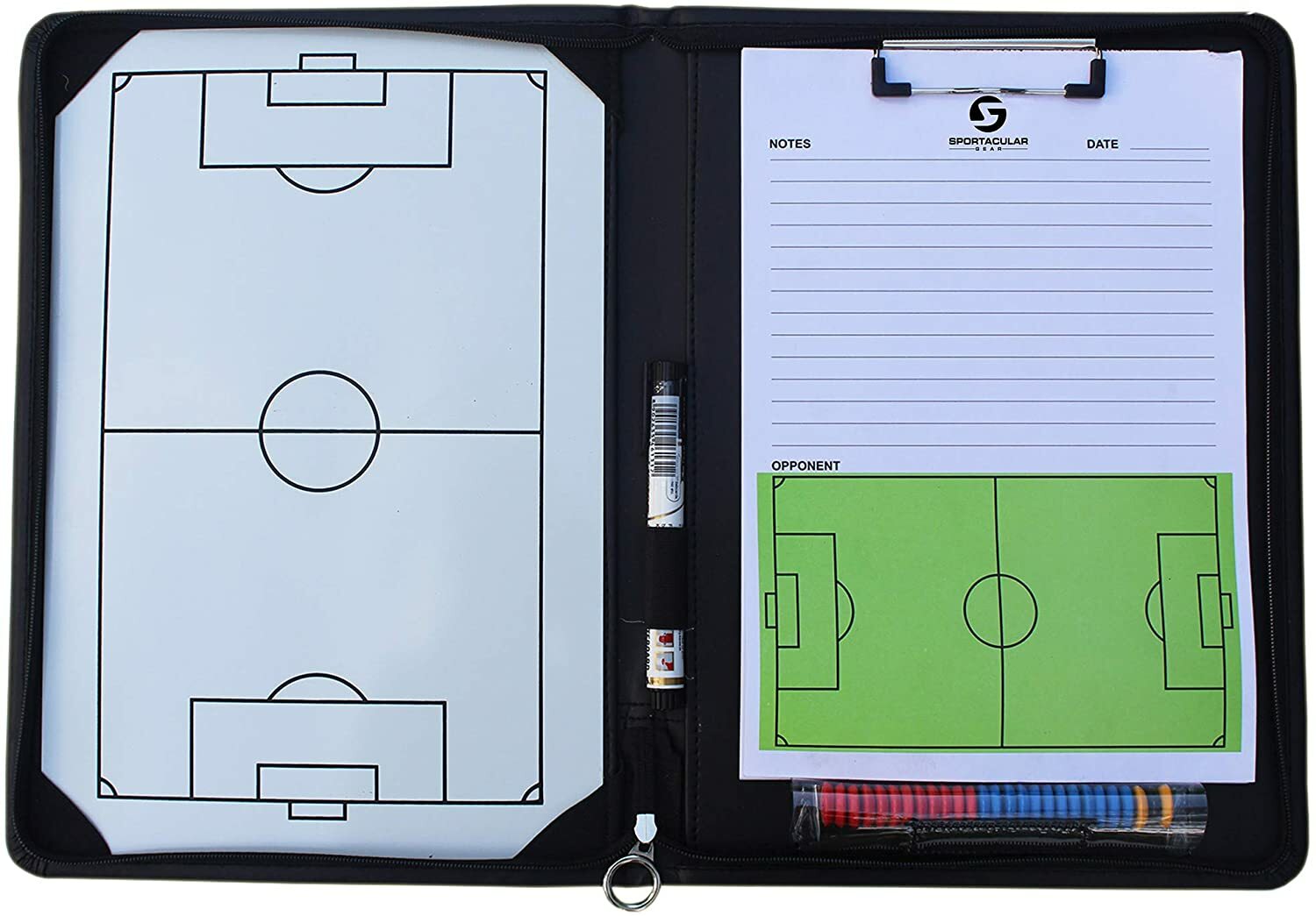 Coach-Mappe inkl. Taktiktafel und weiterem Zubehör für den Fußball-Trainer