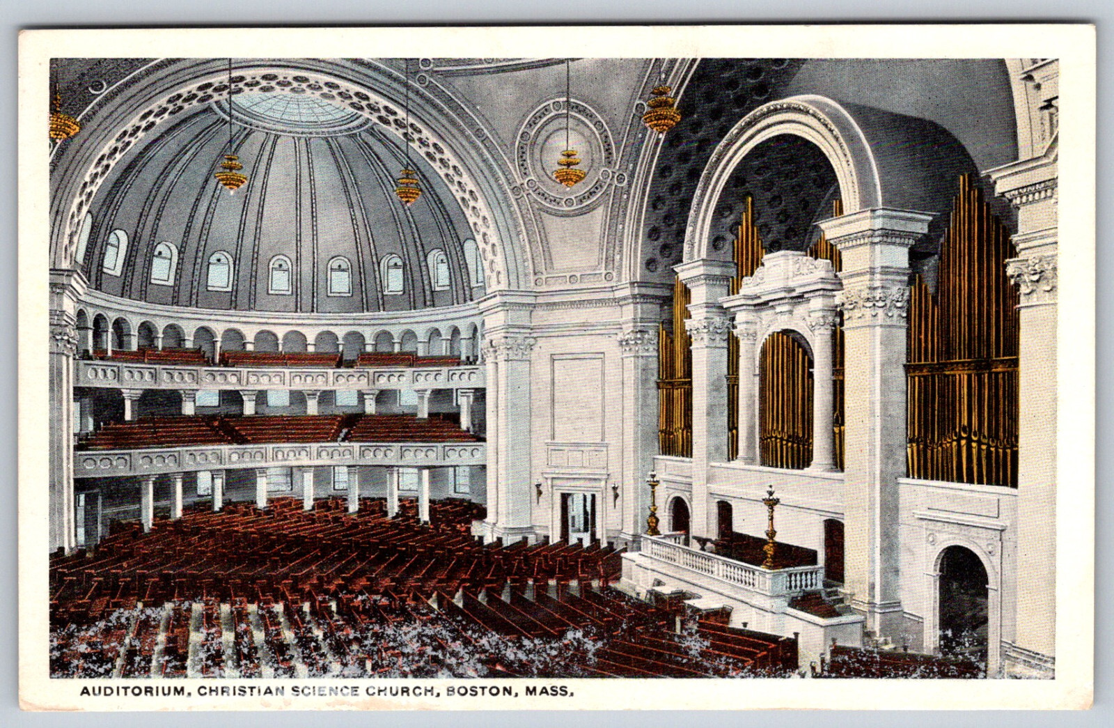 Auditorium Christian Science Church Boston, Massachusetts Postcard