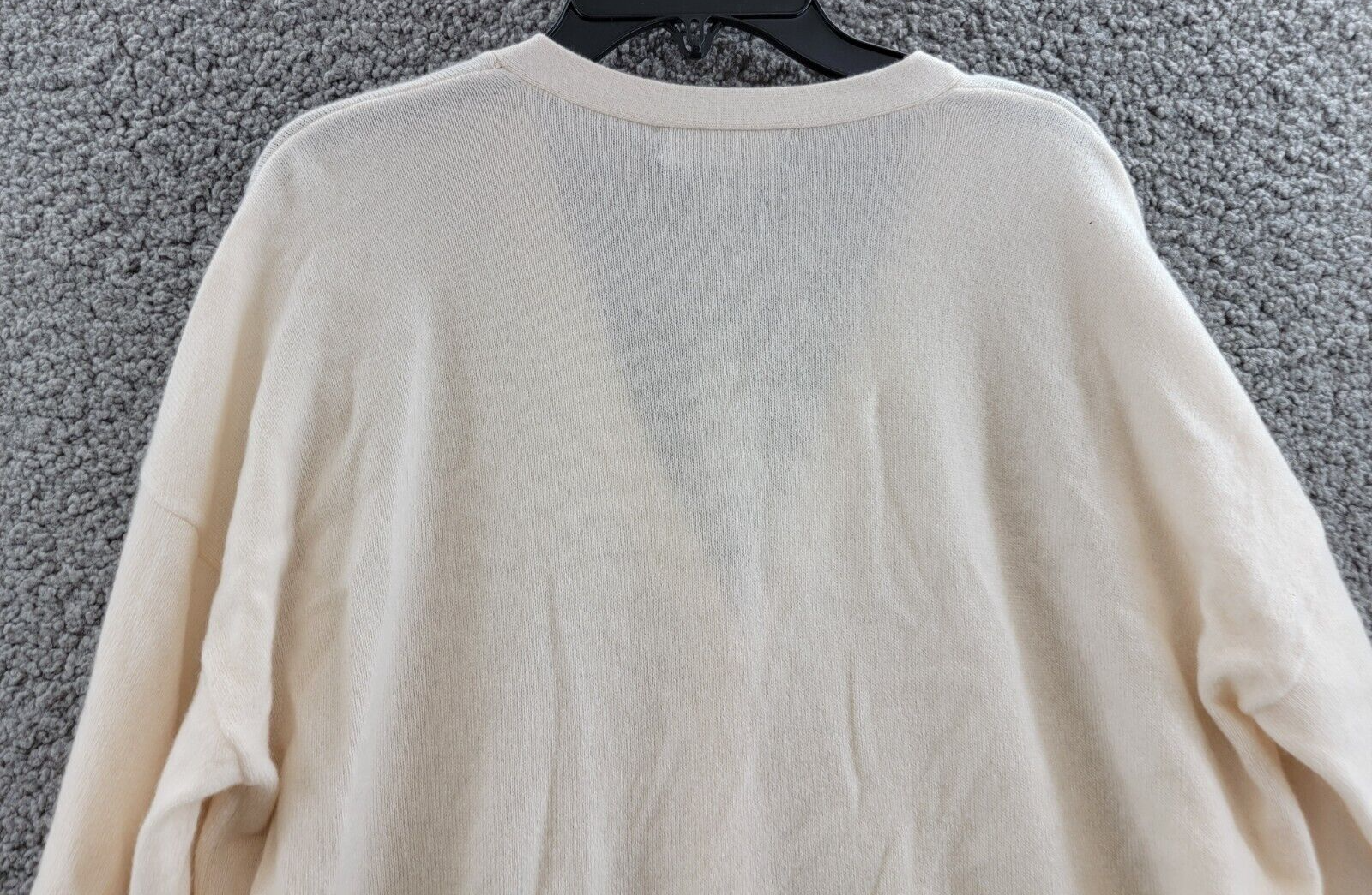 Lauren Ralph Lauren Umatilla Cashmere Cardigan Sweater Women's M Winter Cream~ - Picture 12 of 12