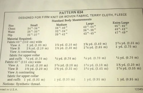 Kwik Sew Mens Vintage 1970 Robe Sewing Pattern Size Small - XL Pattern 634