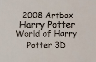 2007 ARTBOX WORLD O HARRY POTTER 3D RARE R6 Barty Crouch Jr.
