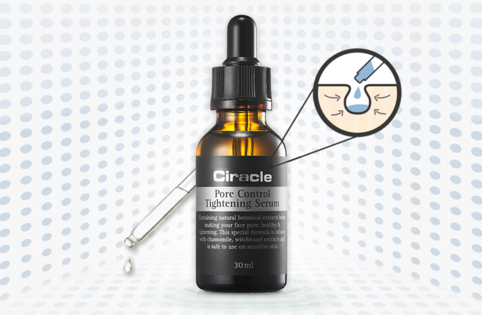 Сыворотка для лица сужающая поры. Ciracle pore control tightening serum 30ml. сыворотка ciracle pore control. сыворотка для сужения пор pore control tightening serum, ciracle 30 мл 13820. ciracle сыворотка для лица для сужения.