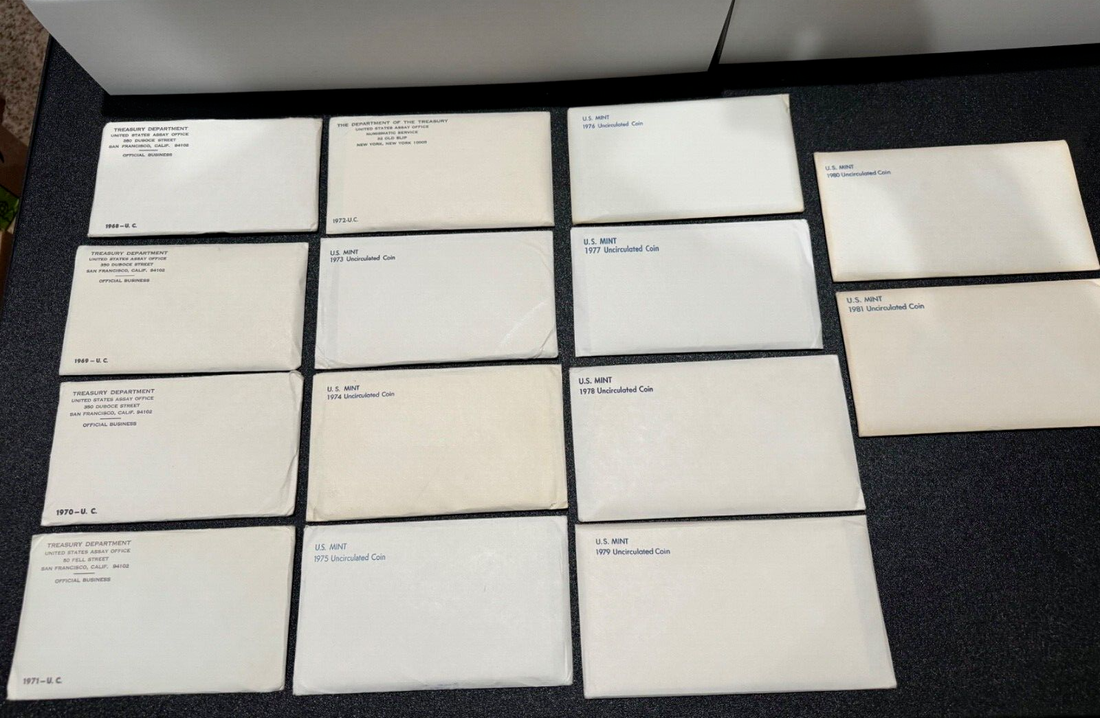 Lot of (14)  1968-1981  US Mint P&D Sets,  in ALL OGP,  NO WRITING,  ALL BU/MS!!