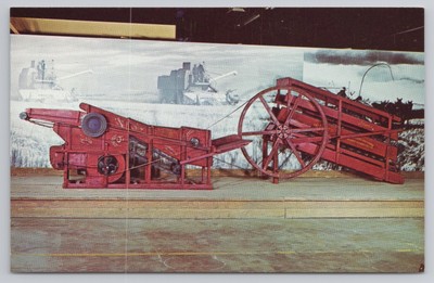 Champion Threshing Machine 1860s National Museum Ottawa Vintage Postcard