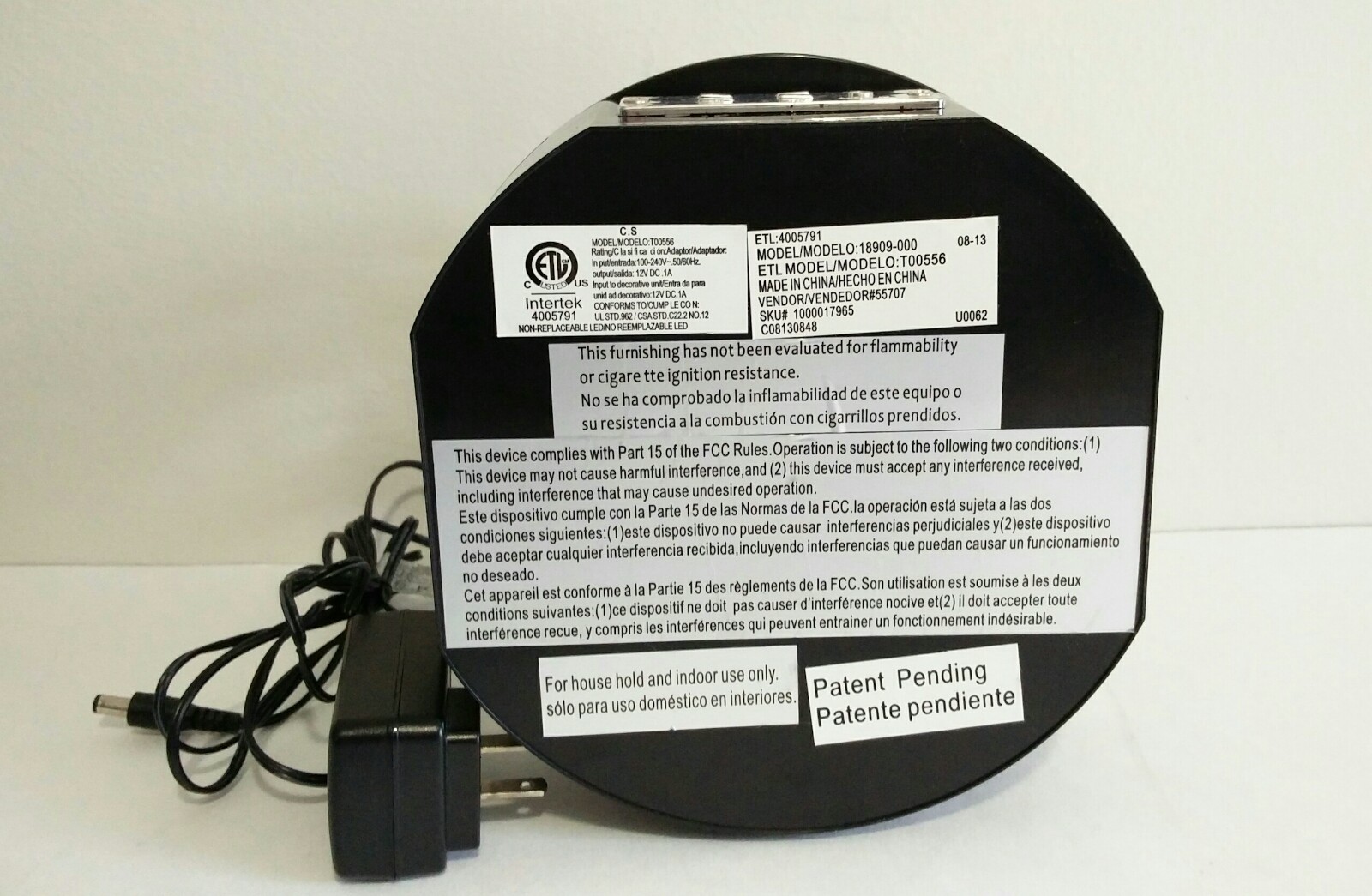 Alsy Black LED Music Audio Party Lamp Color Changing Disco Ball