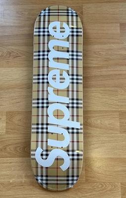 supreme burberry skateboard deck set