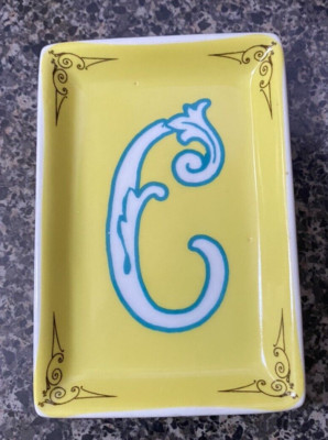 Rosanna Alphabet Studio ''C'' Initial Monogram Small Trinket Tray Dish Not In Box