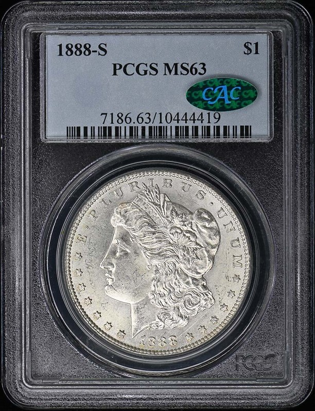 1888-S $1 Morgan Dollar PCGS MS63 (CAC)