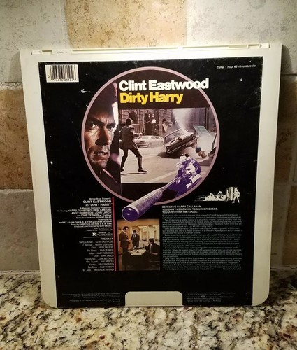 CED RCA VIDEO DISC, CLINT EASTWOOD DIRTY HARRY, 1 DISC, SELECTAVISION, WARNER