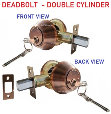 Constructor Door Lock Knob Lever Handle Lockset Deadbolt Antique Copper Finish