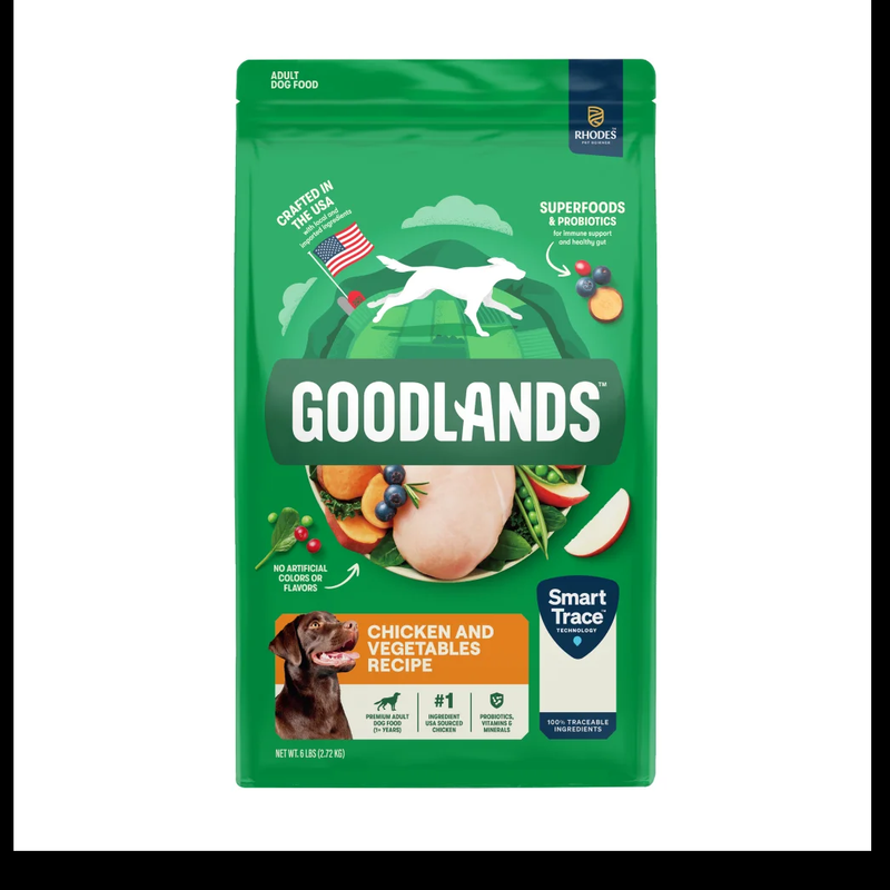 Cage-Free Chicken Vegetable Flavor, Dry Adult Dog Food with Probiotics, 6 Lb Bag