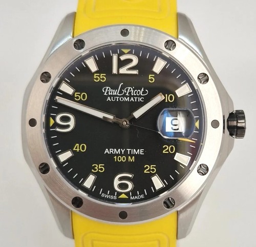 Pre-owned Paul Picot Army Time Flyingstar P9153.sg.3022.3601