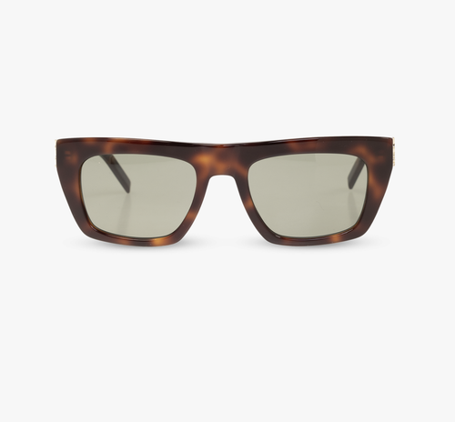Pre-owned Saint Laurent Yves  Sl-m131-f-003 Havana Sunglasses In Green