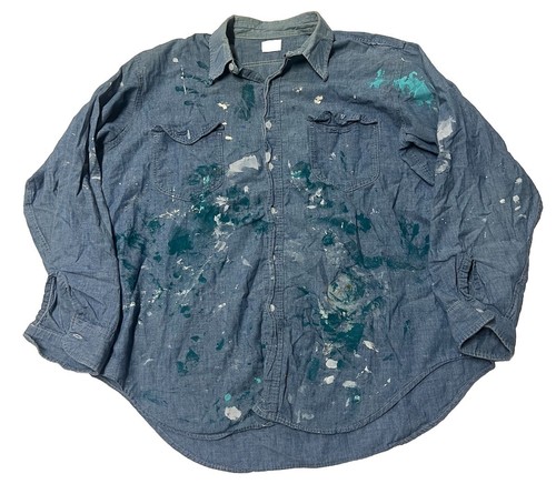 ヴィンテージ 60s 状態○ L～XL OSHKOSH カバーオール USA製 Vintage 1960s Oshkosh Bgosh Denim Chambray Work Shirt