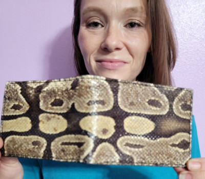 Ball Python Wallet Men Billfold snake skin Original Slim Pocket NEW Authentic