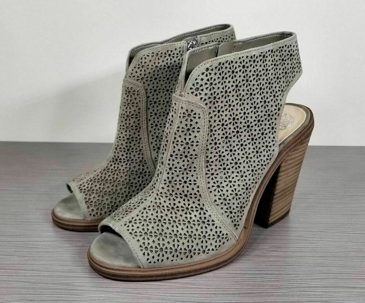 Vince Camuto Klova Block Heel Sandal, Fudge Suede, Womens Size 8 US / 38.5