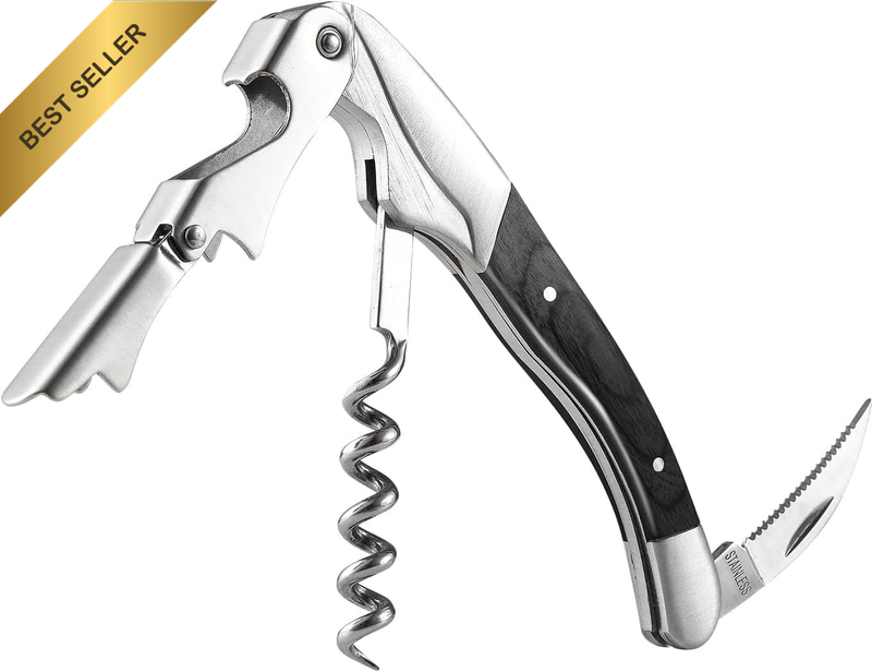 Waiters Knife 3in1 Wine Opener Corkscrew Beer Bottle Opener with Foil Cutter