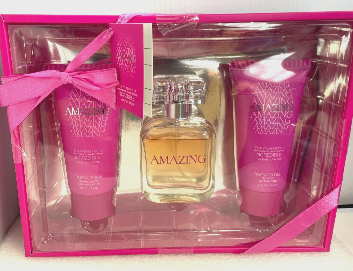 3 PC AMAZING Eau De Parfum/Body Lotion/Shower Gel GIFT SET 3 PC AMAZING Eau De Parfum/Body Lotion/Shower Gel GIFT SET