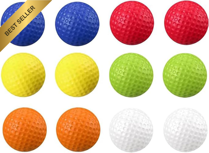 12-Pack Premium Foam Golf Balls - 41Mm Practice Balls with Realistic Feel, Long-