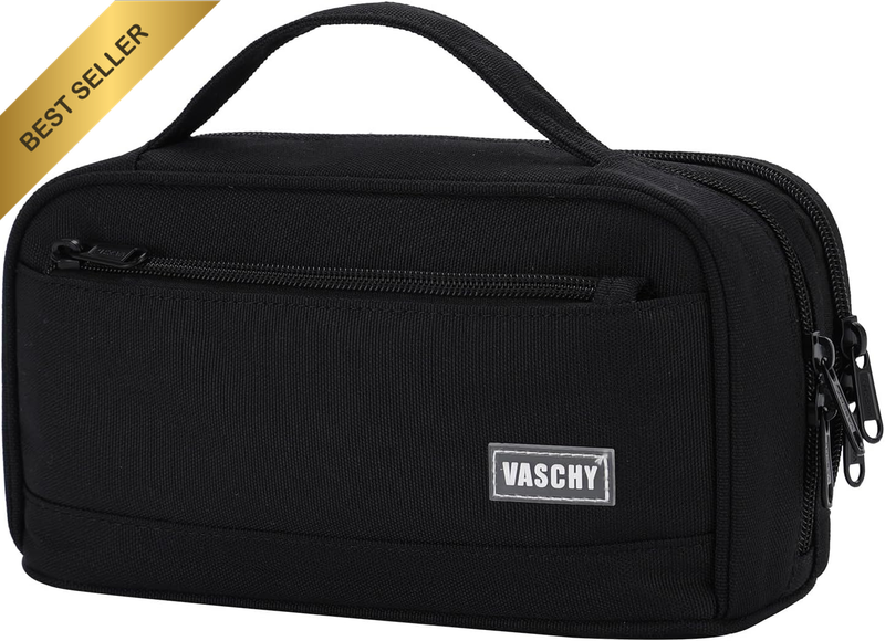 Pencil Case for School,  Large Cute Pencil Case Kids Pen Bag W Zippers Top Handl
