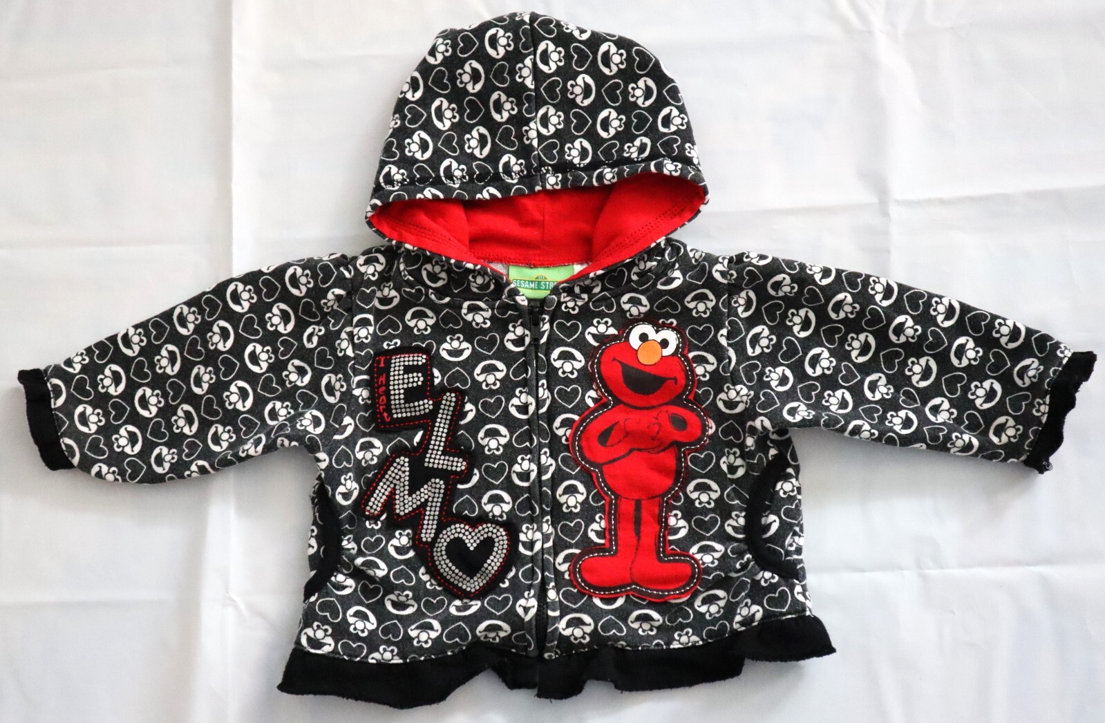 Sesame Street ELMO Girls fall winter full zip hoodie