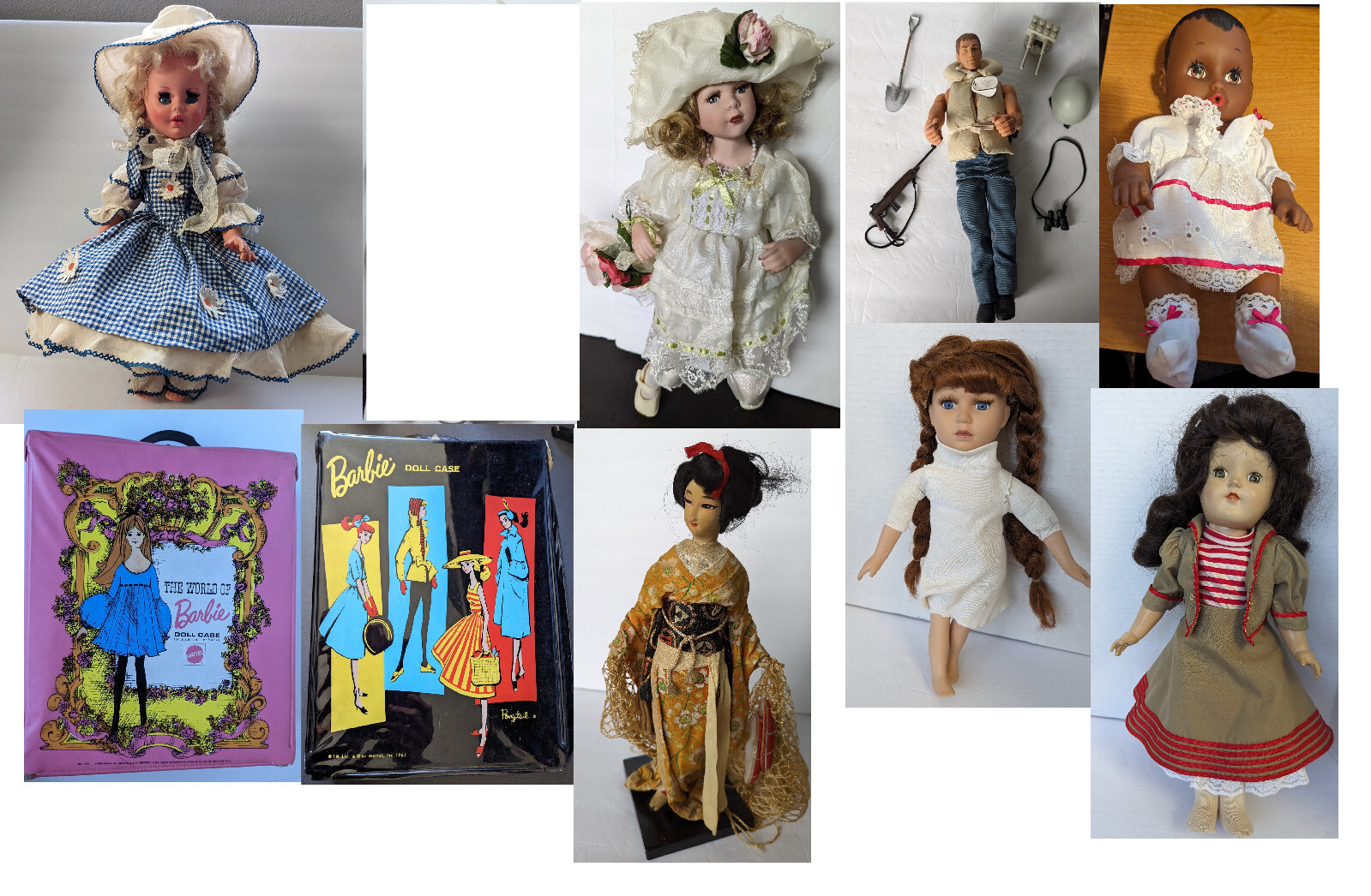 For Play & Collectible Dolls Furga, Gi Joe, Barbie Doll Cases  (you Pick)