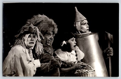 Postcard RPPC Wizard of Oz Costumes Local Play Theater