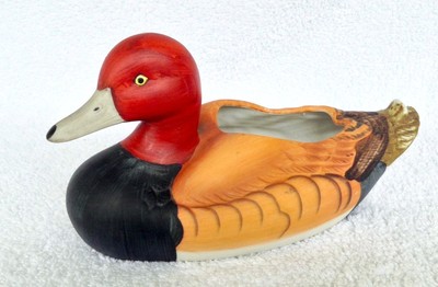 Hand Painted Decorative Ceramic Duck Planter - 9