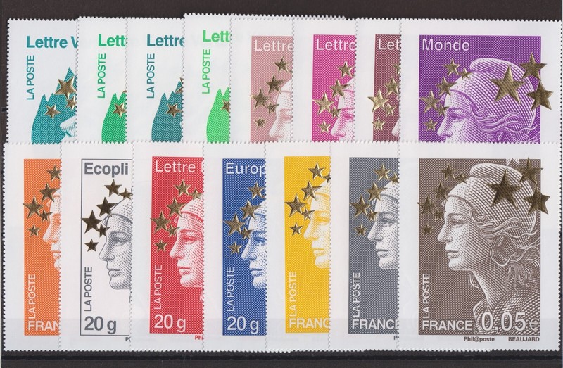 Timbres France  2012 Type Marianne De L Europe  4662a/4662q