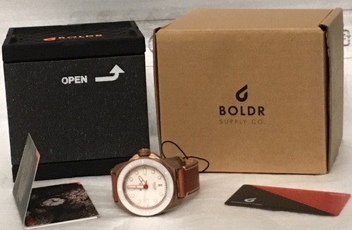 Pre-owned Boldr Brand  Odyssey Bronze White Knight Nh35a Automatic Watch With Warranty