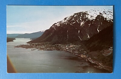 Juneau, Alaska AK Aerial View Vintage Postcard