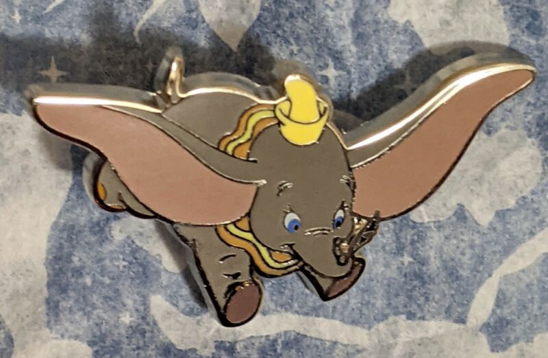 Disney Ink and Paint Mystery Series 2 Dumbo Pin - Holding feather - opened