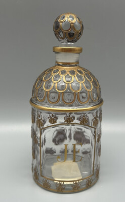 GUERLAIN PARIS EAU DE COLOGNE IMPERIAL HANDPAINTED GOLD BEE EMPTY BOTTLE