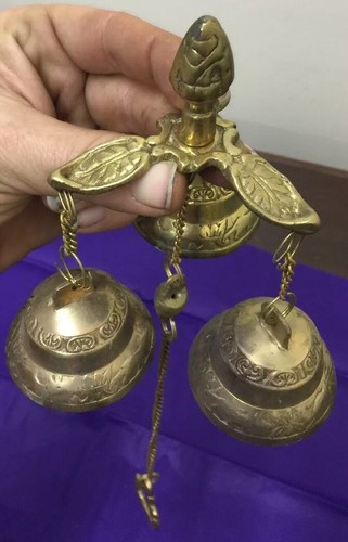 Vintage/Antique Brass Ornate Store/HOME Bells Chimes Made In India