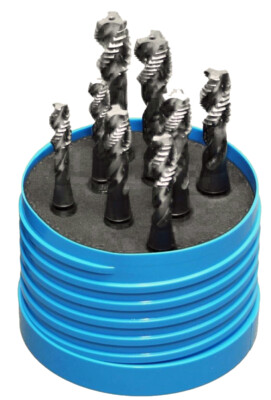 8pc HSS-EX Bright Finish Modified Bottoming Combo Tap Set 1/4-20 - 7/16-20