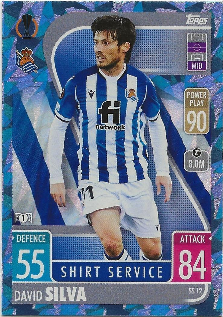 2021-22 Topps UEFA Match Attax Extra DAVID SILVA Blue