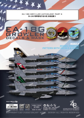 Galaxy 1/48 EA-18G VAQ-138 Growler Anthology Part 5 Mask&Decal for Meng Kit