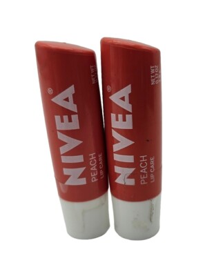 Nivea Lip Care Peach 0.17 oz, 2 PACK
