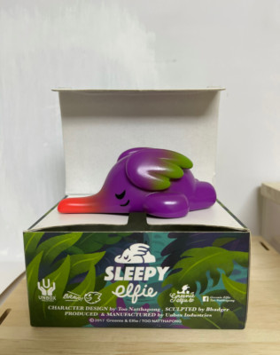 UNBOX SLEEPY ELFIE Purple Version Collectible Vinyl Sofubi Toy In Stock